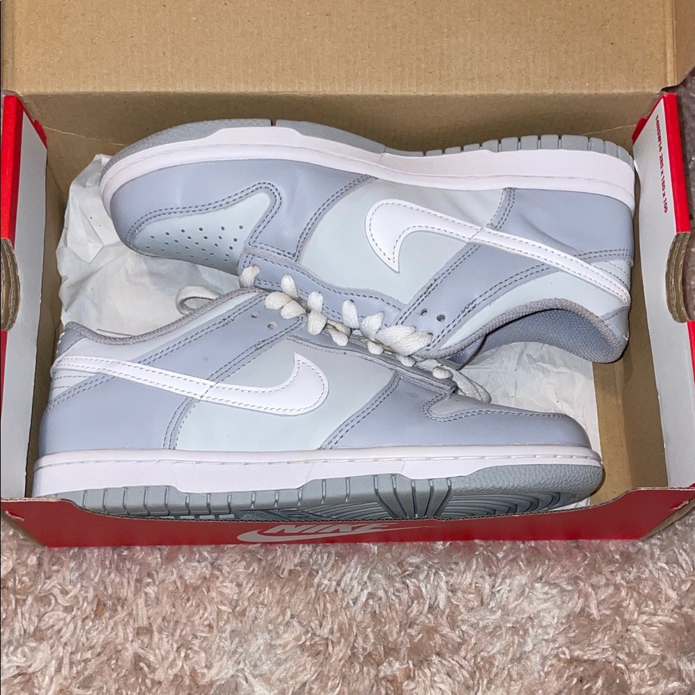 Nike Light Gray and White Sneakers